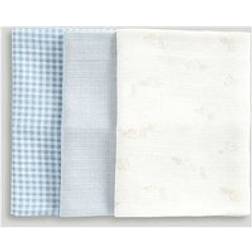 Mothercare Muslin Cloths Blue 3s