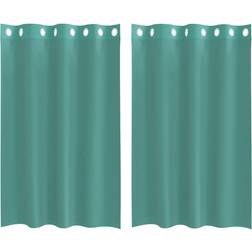 vidaXL Voile Gardiner Med Genomföringar 2 St Turkos 140x175cm