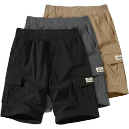 Shein Teen Boy pcs Casual Sports Outdoor Pocketed Cargo Shorts Autumn
