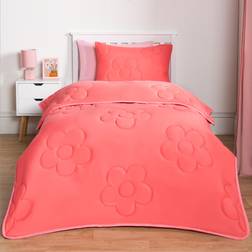 OHS Coverless 7.5 Tog Pillowcase Set Single Duvet Cover Pink (198x137cm)