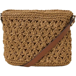 Accessorize Liten Axelremsväska I Strå - Beige