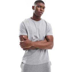 New Look Gråmeleret Loungewear Sæt Med T-shirt Og Shorts I Jersey