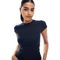 Bershka Baby Tee - Navy