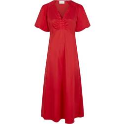 Neo Noir Illana Poplin Dress Dam Klänningar - Red