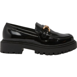 Schuh Wide Fit lumina snaffle loafer flat shoes in black Black
