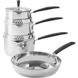 ProCook Gourmet Uncoated Cookware Set with lid 4 Parts