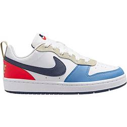 Nike Court Borough Low Recraft GS - White/Light Crimson/Blue Beyond/Thunder Blue