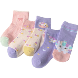 Shein pairsSet Summer Cartoon Unicorn Heart Pattern Baby Socks For Kids Suitable For Daily Wearing MidCalf Length
