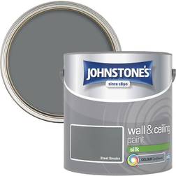 Johnstones Silk Emulsion Paint Wall Paint Steel Smoke 2.5L