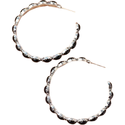 Shein Stone Decor Hoop Earrings