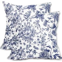 Shein Chinese Pillowcase And Single Pillow Case White, Blue (40x40cm)