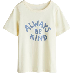 H&M Gul T-shirt i Bomuldsjersey - Gul