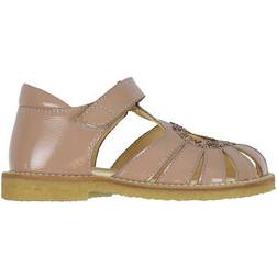 Angulus Clay Glitter Hjertesandal Med Glitter Hjerte - Lilla