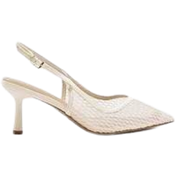 River Island Mesh Court Heeled Shoes - Cream