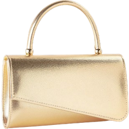 Shein Womens Fashionable Solid Color Clutch With Metallic Decor Flap Closure FormalParty Pu Clutch Strap Handbag For Evening Party Prom Or Ball