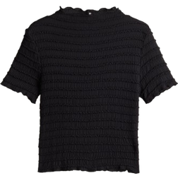 H&M Smokkirypytetty Overlock Reunainen Pusero - Musta
