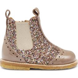 Angulus Støvler Chelsea Nougat/Multi m. Glimmer Støvler