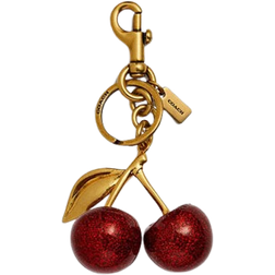 Coach Cherry Bag Charm - Brass/Red Apple