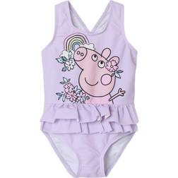 Name It Badedragt NMFMiri Peppa - Pastelgul/Lyselilla/Lyserød/Hvid