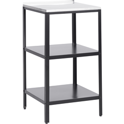 Beliani Steel Outdoor Kitchen Island 50 x 50 x 92 Black