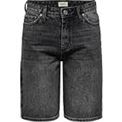 Only Onlsonny Wide Shorts - Washed Black