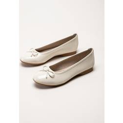 Jana Damrosett Vegan Ballerinaskor - Beige Lack