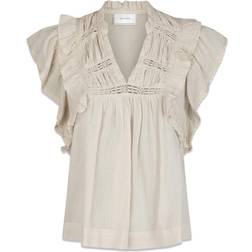 Neo Noir Jayla S Voile Top - Ivory