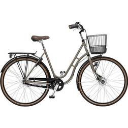 Skeppshult Damcykel Natur 7-vxl med Korg 54 cm Grå Standard Cykel Damcykel