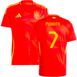 adidas 24-25 Spain Home Shirt Morata 7 Men's Red Polyester