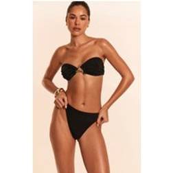PrettyLittleThing Bandeau Gold Trim Bikini Set - Black