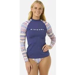 Rip Curl Womens San Carlos Long Sleeve Rash Vest Dark Blue S