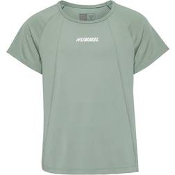 Hummel Luna T-shirt Jr - Pastelgrøn/Hvid