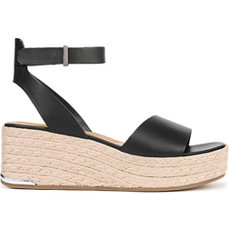 Franco Sarto Tiffany Platform Espadrille Sandals - Black Leather
