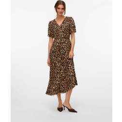 Vero Moda Vmalba Ss Calf Dress - Tigers Eye