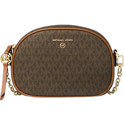 Michael Kors Women's Jet Set Charm Small Oval Camera Xbody Bag - Brown/Acorn