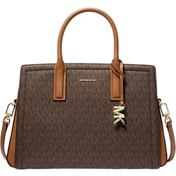 Michael Kors Borsa A Mano Laila Media Con Logo - Marrone