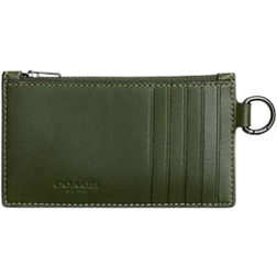 Coach Zip Card Case In Signature Camo Print - Green/Black
