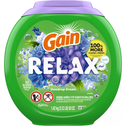 Gain Super Sized Flings Laundry Detergent Pacs 3-in-1 with Febreze and Oxi 32 Count