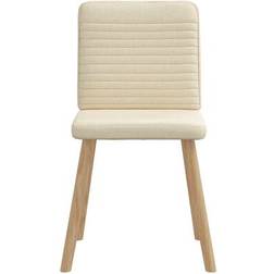 vidaXL Spisebordsstole 2 Stk Stof Cremefarvet Køkkenstol 86cm 2stk
