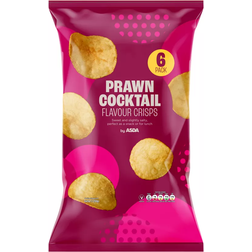 Asda Prawn Cocktail Flavour Crisps 6 x 25g 150g 6pcs 1pack