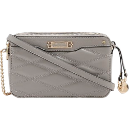 River Island Faux Leather Quilted Cross Body Bag - Grey