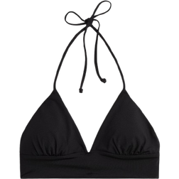 H&M Dame Sort Vattert trekant-bikinitopp