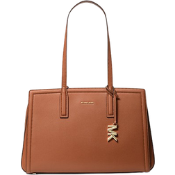 Michael Kors Laila Medium Leather Tote Bag - Luggage