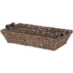 Mainstays Rectangle Brown Seagrass 17.5 x 10 x 4 in Basket 17.5"