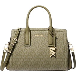 Michael Kors MK Laila Small Signature Logo Satchel - Green