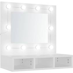 vidaXL Spejlskab LED-lys