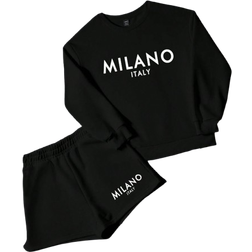 Shein Plus Size Casual Milano Sweatshirt and Sweatpants - Spring/Autumn