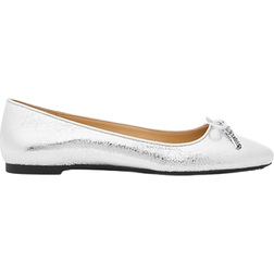 Michael Kors Nori Flex Metallic Leather Ballet Flat - Silver