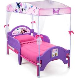 Delta Children Disney Minnie Mouse Canopy Toddler Bed In Pink Rustic 28.7x55.5"