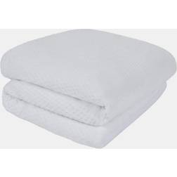 Dreamscene Waffle Mink Throw, - 150 x 200cm Blankets White (200x150cm)